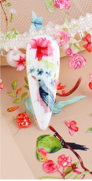 Фолио с птици и цветя 50cm.